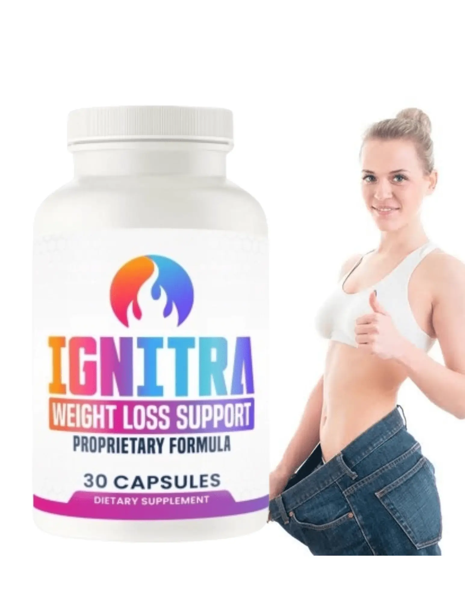  Ignitra supplement bottles – natural fat-burning  capsules for weight loss and energy